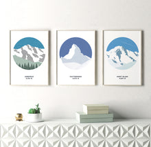 Load image into Gallery viewer, Choose your own set of 3 Mountain Prints - Trail Bound Prints