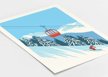 Load image into Gallery viewer, Custom Ski Resort poster, Ski Print, Skier print, Ski Lift - Trail Bound Prints