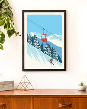 Load image into Gallery viewer, Custom Ski Resort poster, Ski Print, Skier print, Ski Lift - Trail Bound Prints