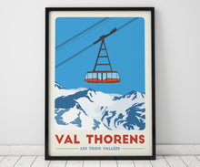 Load image into Gallery viewer, Val Thorens Ski lift, Ski Resort Poster - Trail Bound Prints