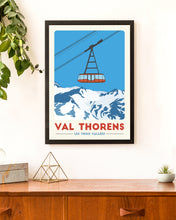 Load image into Gallery viewer, Val Thorens Ski lift, Ski Resort Poster - Trail Bound Prints