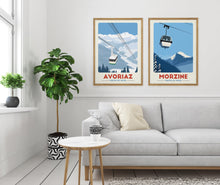 Load image into Gallery viewer, Set of 2 Ski Lift prints, Choose from any of the existing designs - Trail Bound Prints