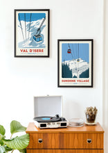 Load image into Gallery viewer, Sunshine Village Ski Resort print, Gondola print, Banff Art, Canada ski resort, Ski Art - Trail Bound Prints