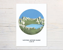 Load image into Gallery viewer, Western Arthur Range print, Tasmania, Mountain Art - Trail Bound Prints