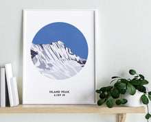 Load image into Gallery viewer, Island Peak Mountain print, Imja Tse, Himalayas, Nepal, Mountain Art - Trail Bound Prints