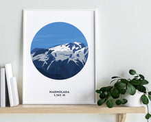 Load image into Gallery viewer, Marmolada Mountain print, Dolomites, Italy, Mountain Art - Trail Bound Prints