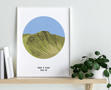 Load image into Gallery viewer, Pen y Fan Mountain print, Brecon Beacons National Park, Wales, Mountain Art - Trail Bound Prints