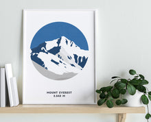 Load image into Gallery viewer, Mount Everest Mountain Print - Nepal - Trail Bound Prints