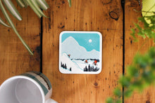 Load image into Gallery viewer, Set of 4 Summer Sports Coasters, Summer Activities Coasters, Cycling, Hiking, Mountain Biking, Camping, Climbing