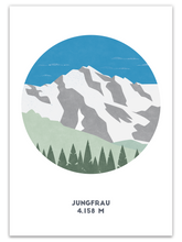 Load image into Gallery viewer, Jungfrau Mountain Print - Switzerland - Trail Bound Prints