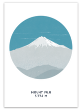 Load image into Gallery viewer, Set of 3 Asian Mountain Prints - Everest, Fuji & K2 - Trail Bound Prints