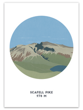 Load image into Gallery viewer, Scafell Pike Mountain Print - United Kingdom - Trail Bound Prints