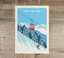 Load image into Gallery viewer, Custom Ski Resort poster, Ski Print, Skier print, Ski Lift

