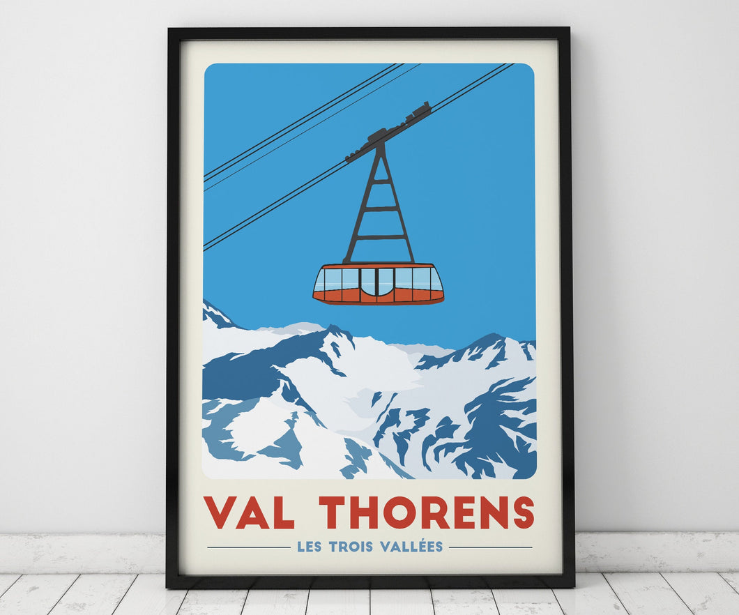 Val Thorens Ski lift, Ski Resort Poster