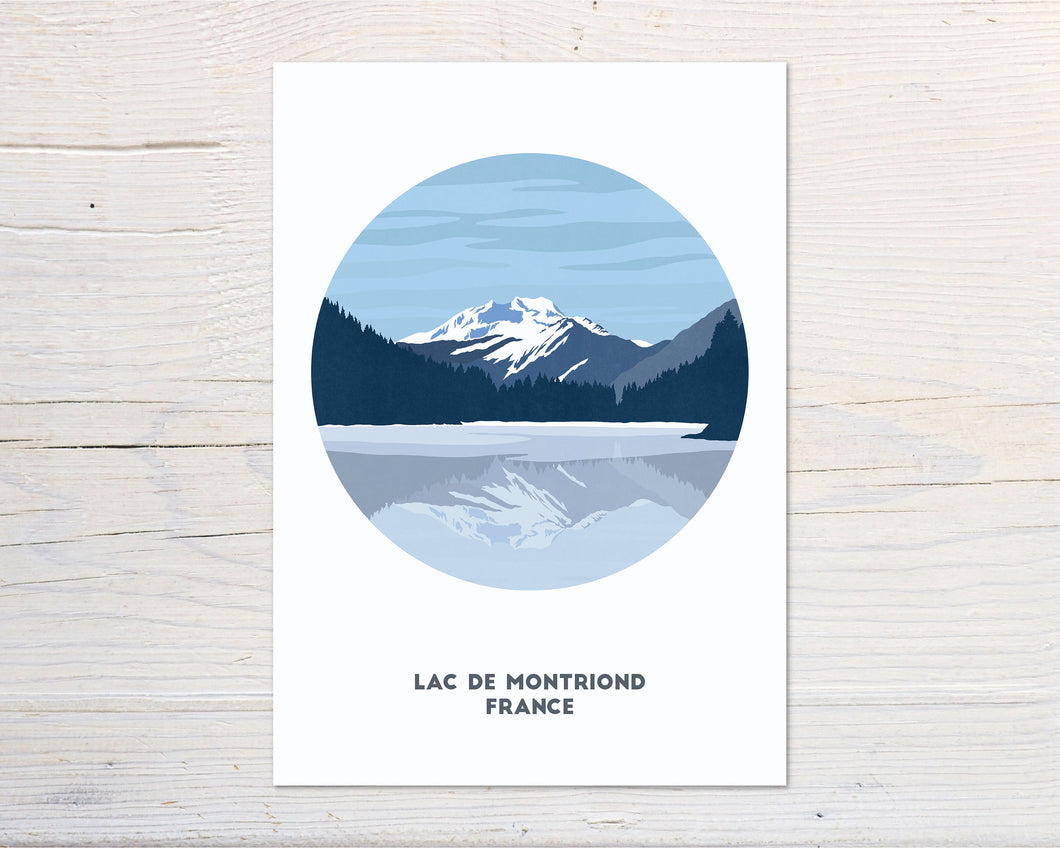 Lac de Montriond print, Morzine, France, Mountain Art
