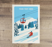 Load image into Gallery viewer, Ski Resort print, Ski poster, Customisable print
