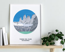 Load image into Gallery viewer, Torres del Paine print, Chile Patagonia, Mountain Art

