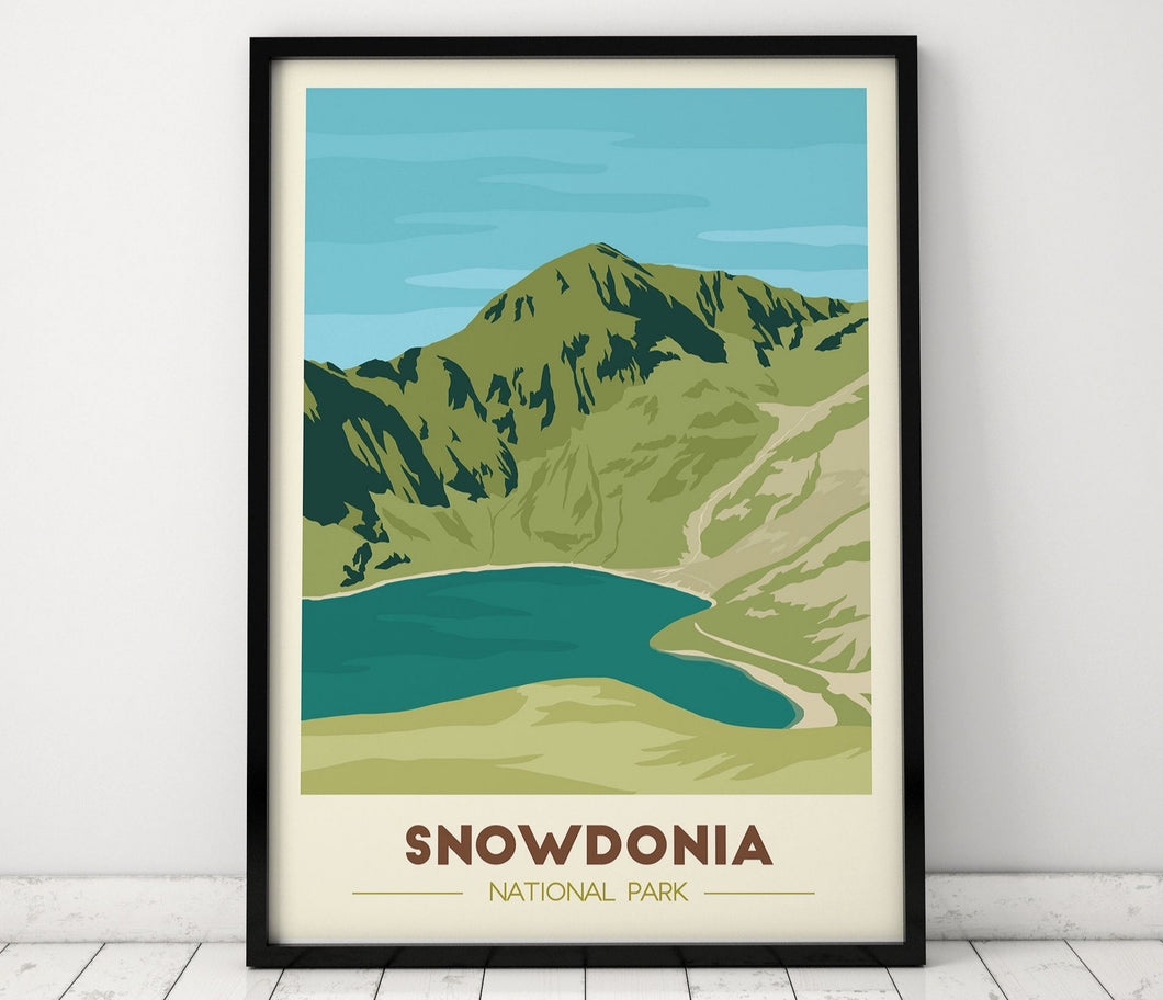 Snowdonia National Park print, Snowdon, Wales