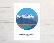 Load image into Gallery viewer, Gokyo Ri and Renjo La print, Nepal, Mountain Art
