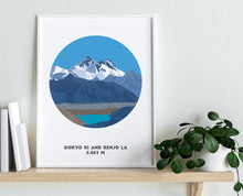Load image into Gallery viewer, Gokyo Ri and Renjo La print, Nepal, Mountain Art
