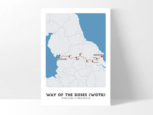 Load image into Gallery viewer, Way of the Roses cycling print, WOTR
