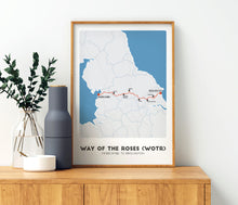 Load image into Gallery viewer, Way of the Roses cycling print, WOTR
