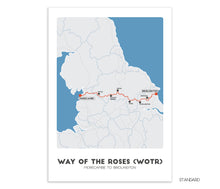 Load image into Gallery viewer, Way of the Roses cycling print, WOTR
