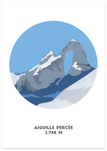 Load image into Gallery viewer, Aiguille Percée Mountain Print - France - Trail Bound Prints
