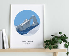 Load image into Gallery viewer, Aiguille Percée Mountain Print - France - Trail Bound Prints
