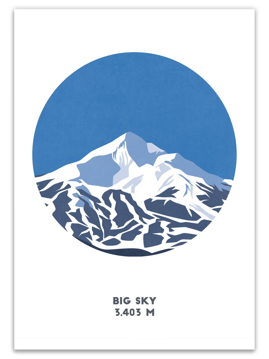 Big Sky Mountain Print - USA - Trail Bound Prints