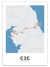 Load image into Gallery viewer, Coast to Coast Cycle Route - UK - Trail Bound Prints
