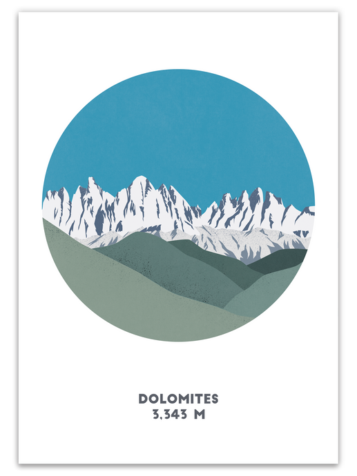Dolomites Mountain Print - Italy - Trail Bound Prints