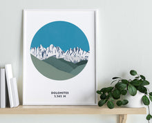 Load image into Gallery viewer, Dolomites Mountain Print - Italy - Trail Bound Prints
