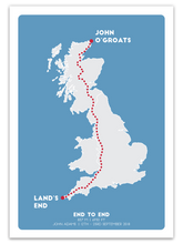 Load image into Gallery viewer, Lands End to John O&#39;Groats Print - UK - Trail Bound Prints
