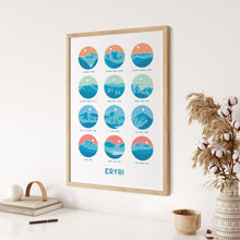 Load image into Gallery viewer, Eryri Mountains Poster, Yr Wyddfa, Cymru
