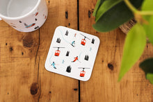 Load image into Gallery viewer, Ski Scene Coasters - 1 individual coaster or a set of 4
