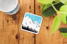 Load image into Gallery viewer, Ski Scene Coasters - 1 individual coaster or a set of 4
