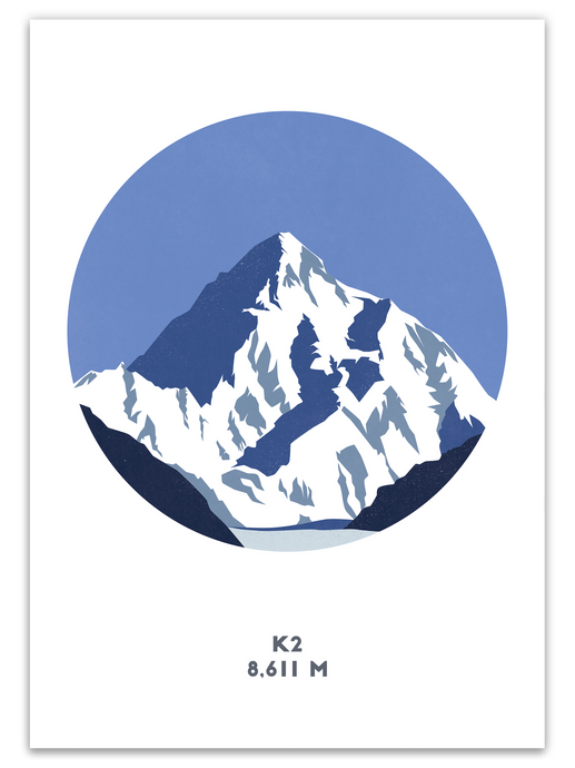 K2 Mountain Print - Pakistan - Trail Bound Prints