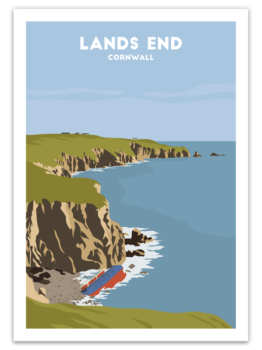 Lands' End Print - UK - Trail Bound Prints