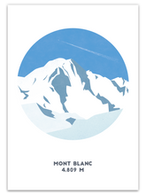 Load image into Gallery viewer, Mont Blanc Mountain Print - France - Trail Bound Prints
