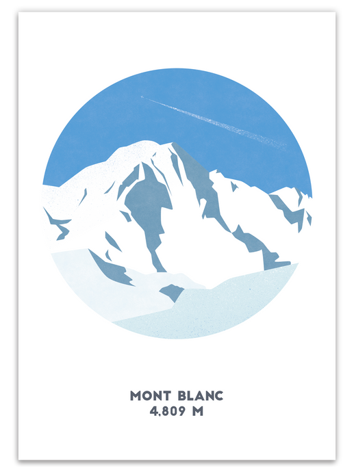Mont Blanc Mountain Print - France - Trail Bound Prints