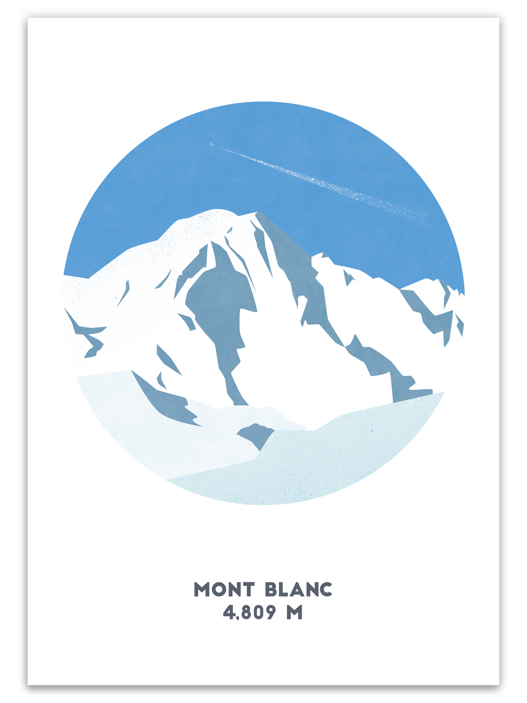 Mont Blanc Mountain Print - France - Trail Bound Prints