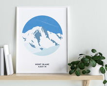 Load image into Gallery viewer, Mont Blanc Mountain Print - France - Trail Bound Prints
