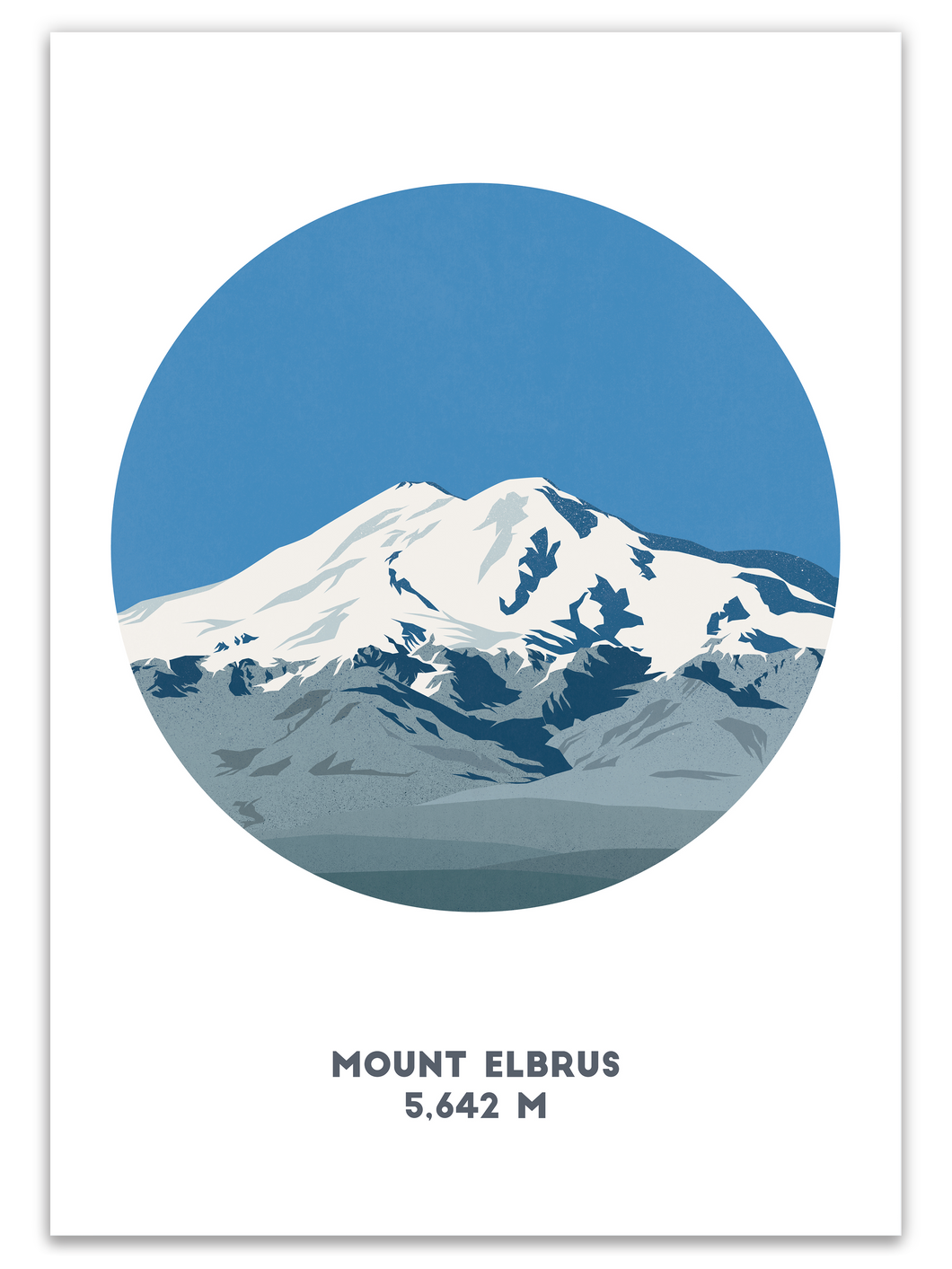 Mount Elbrus Mountain Print - Russia - Trail Bound Prints
