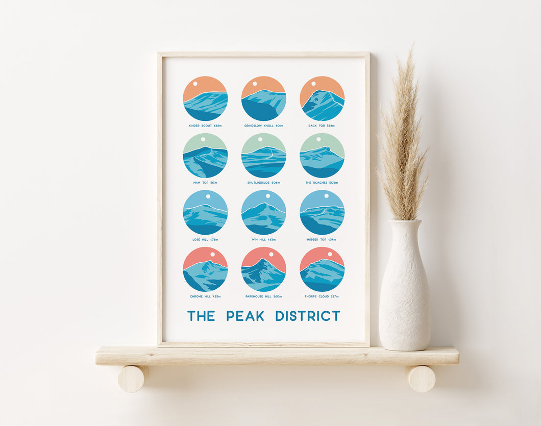 The Peak District Mountains print