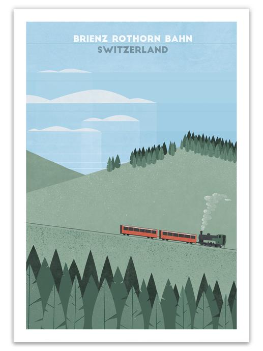 Brienz Rothorn Railway Print - Switzerland - Trail Bound Prints