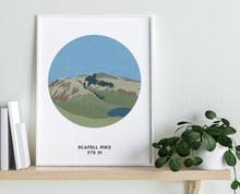 Load image into Gallery viewer, Scafell Pike Mountain Print - United Kingdom - Trail Bound Prints
