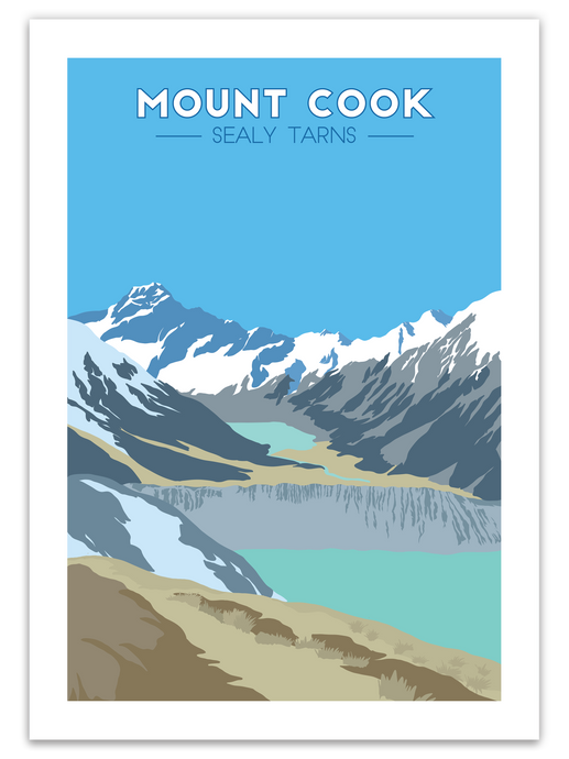 Mount Cook, Searly Tarns Track Print - New Zealand - Trail Bound Prints