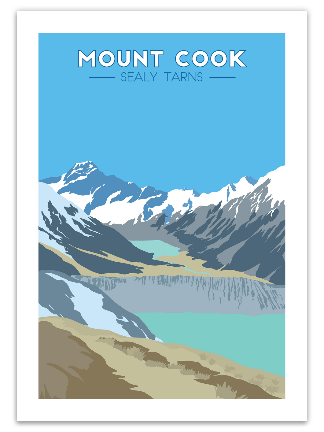 Mount Cook, Searly Tarns Track Print - New Zealand - Trail Bound Prints