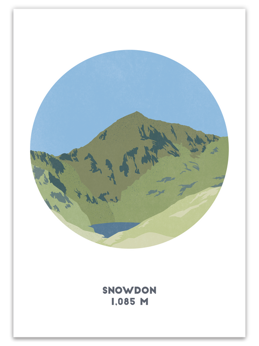 Snowdon Mountain Print - United Kingdom - Trail Bound Prints